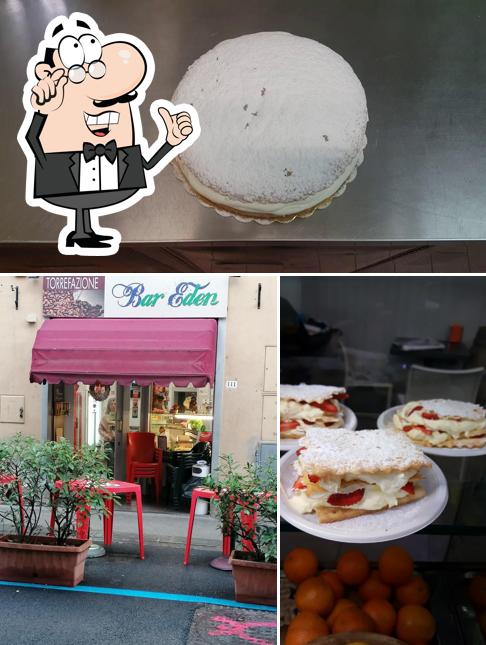 La interni e cibo del ristorante