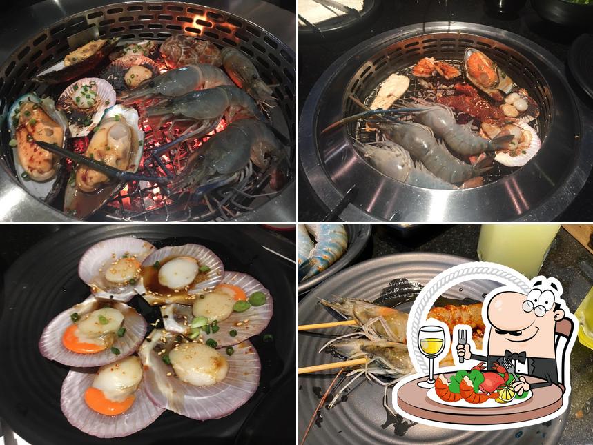 Order different seafood dishes available at King Kong