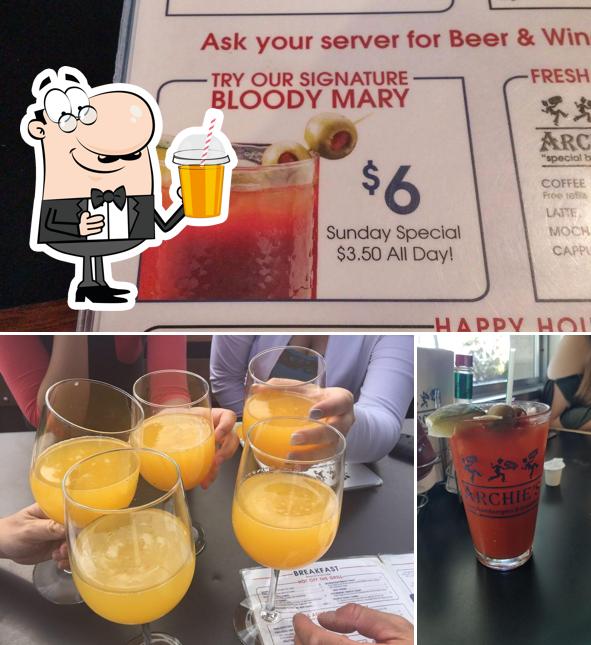 Enjoy a drink at Archie's Giant Hamburgers & Breakfast