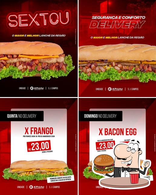 Peça um hambúrguer no K Pricho S. J. Campos / Sul