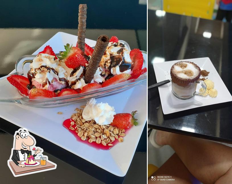 IGLU Sorveteria e Lancheria oferece uma escolha de sobremesas