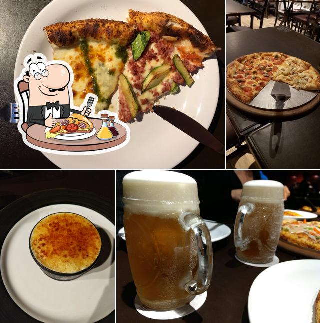 Experimente pizza no Noz Moscada Restaurante e Bar