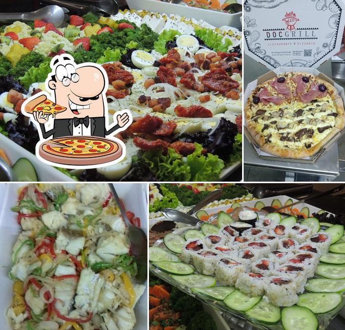 Try out pizza at Savana`s Grill