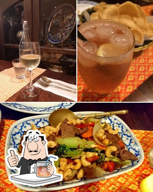 Among different things one can find drink and food at Peppercorn Thai Restaurant
