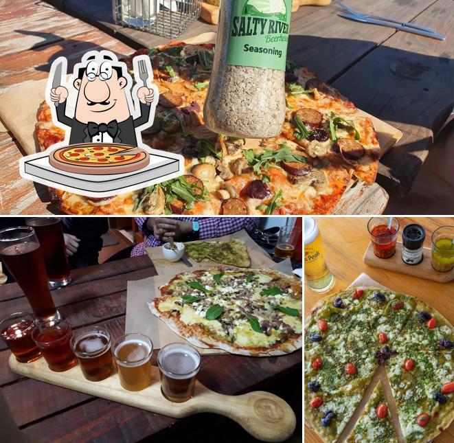 Order pizza at Salty River Beer House