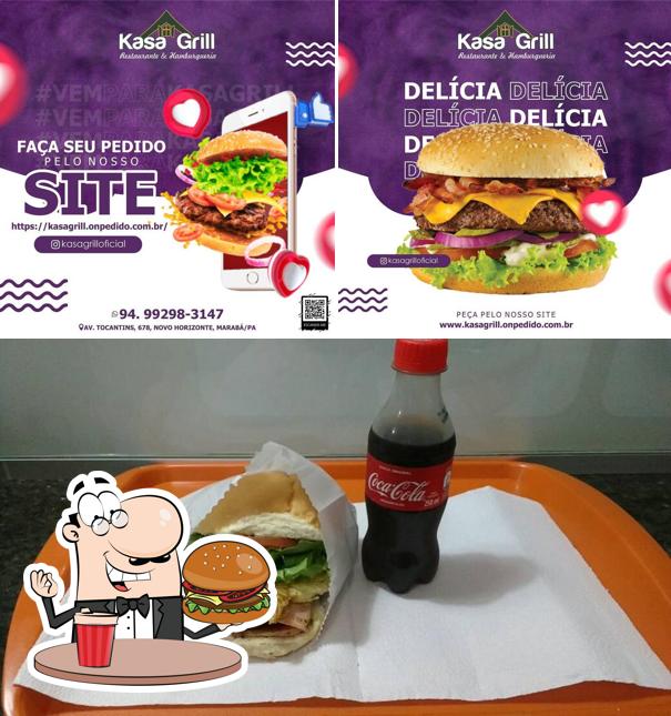 Experimente um hambúrguer no Kasa Grill Hamburgueria