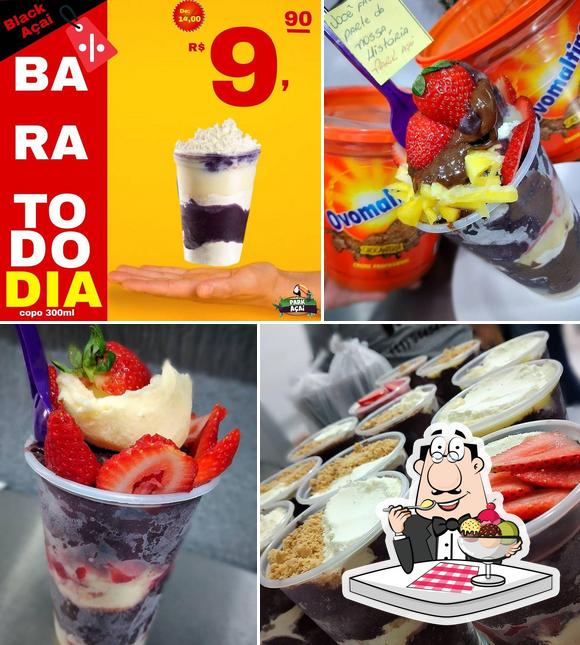 Park Açai oferece uma variedade de pratos doces