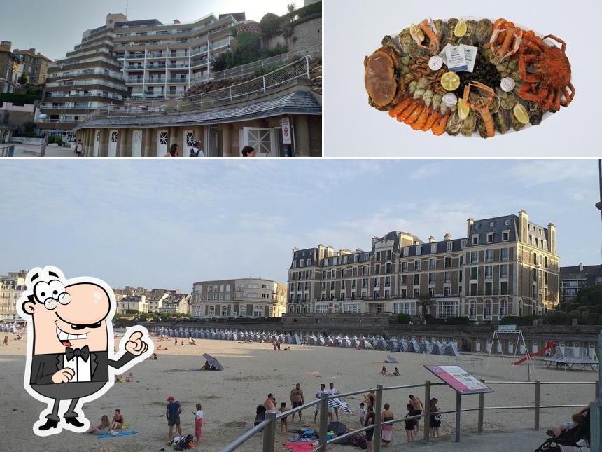 Vérifiez l’image indiquant la extérieur et fruit de mer concernant La Perle Des Grèves Dinard