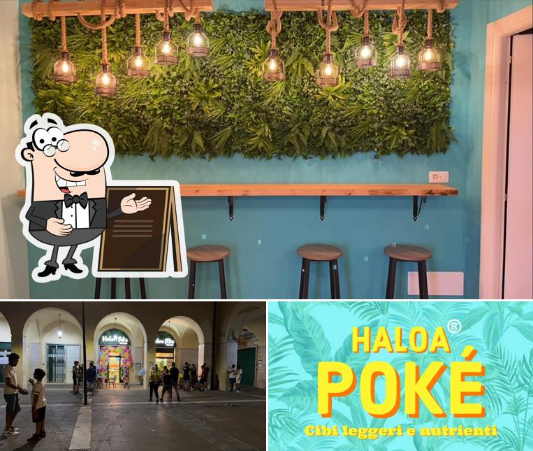 Tra le diverse cose da Haloa Poké sushi si possono trovare la esterno e interni