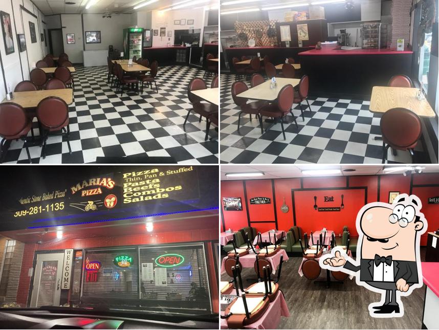 The interior of Maria's Pizza