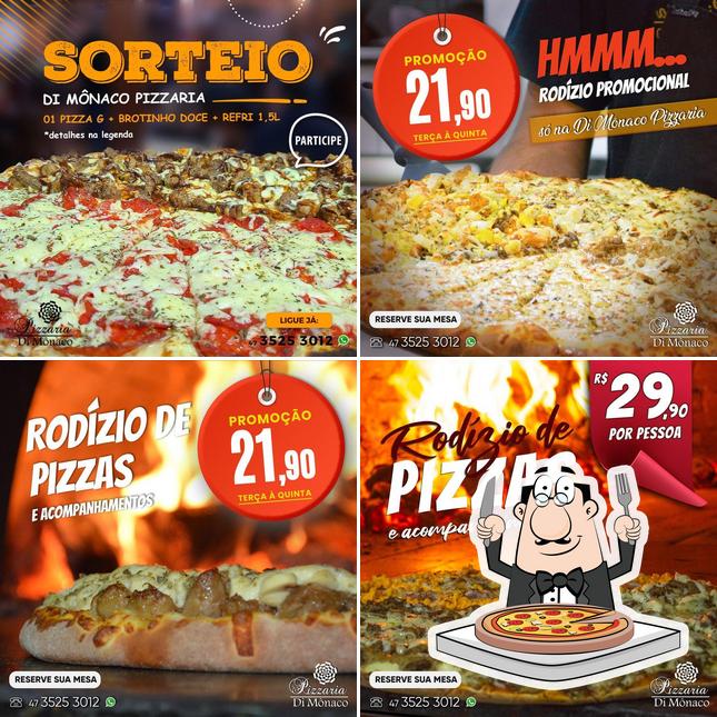 Peça pizza no Pizzaria di Mônaco