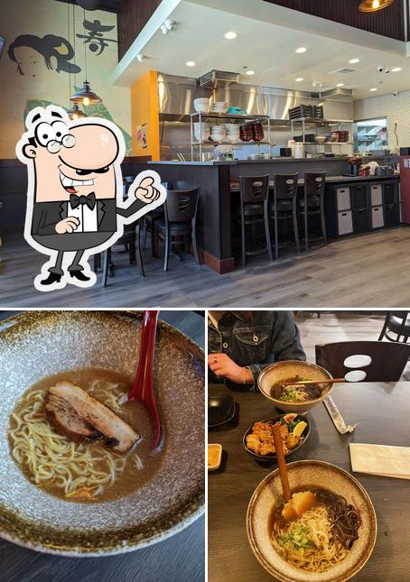 The image of Yoshiharu Ramen’s interior and food