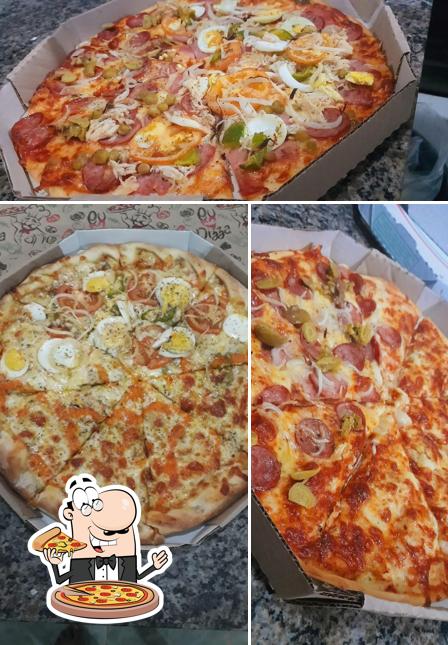 Consiga diferentes variedades de pizza