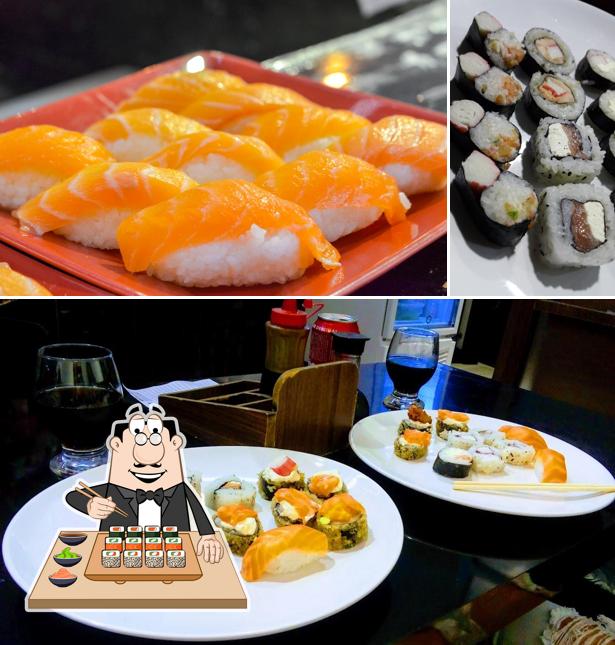 Prove diversas opções de sushi