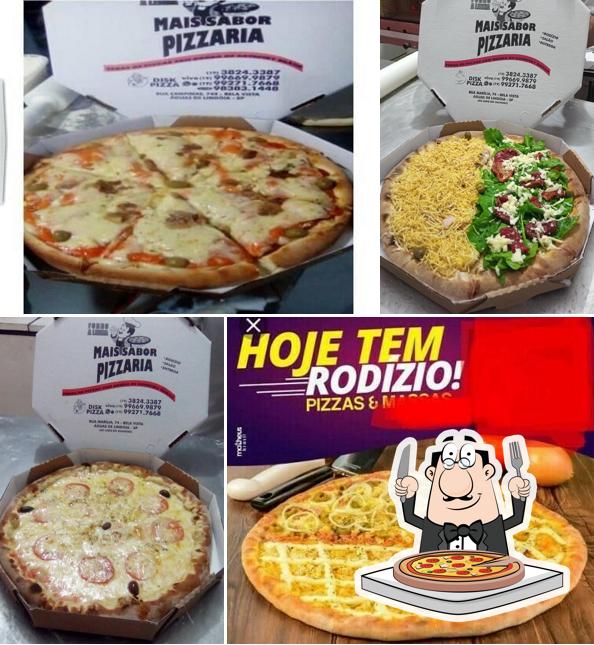 Escolha pizza no Pizzaria mais sabor