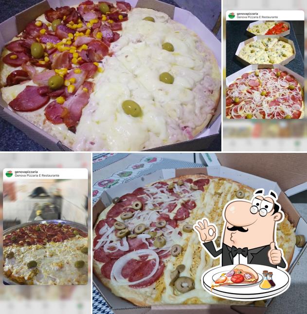 Experimente pizza no Gênova Restaurante e Pizzaria