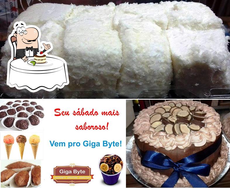 Giga Byte Confeitaria oferece uma seleção de pratos doces