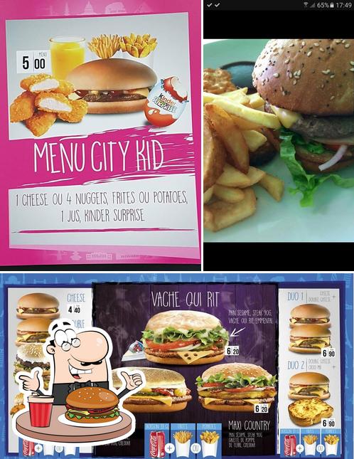 Commandez un hamburger à City Food