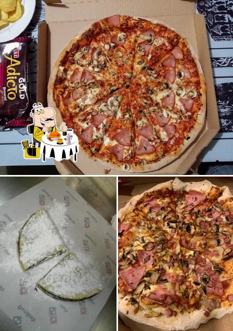 Essen im Domino's Pizza (Aerodrom)
