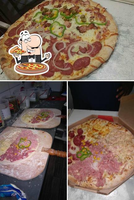 Peça diferentes variedades de pizza