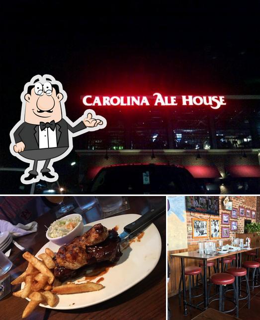 The picture of Carolina Ale House - Greenville’s interior and food