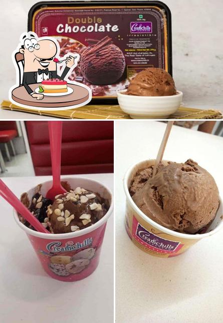 Cream Chills serves a selection of desserts