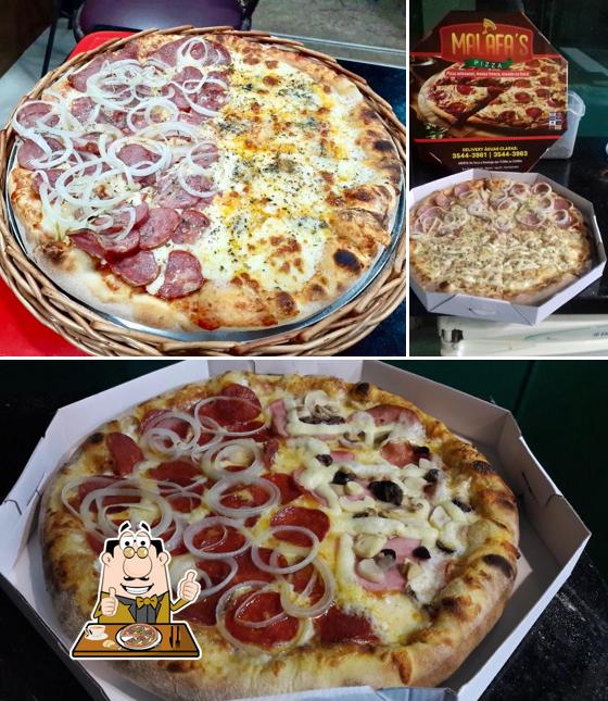 Peça diferentes variedades de pizza