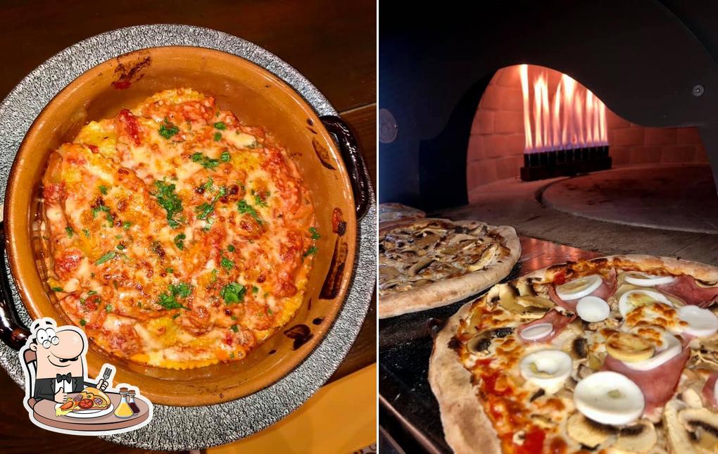 Elige una pizza en Basilica restaurant