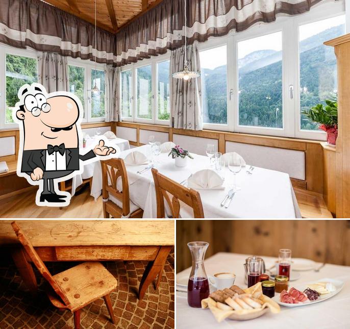 La foto della interni e cibo di Berggasthof Locanda alpina Dorfner