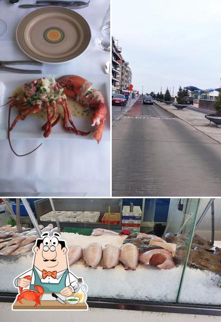 Commandez de nombreux plats à base de fruits de mer servis par Restaurant 't Vistrapje