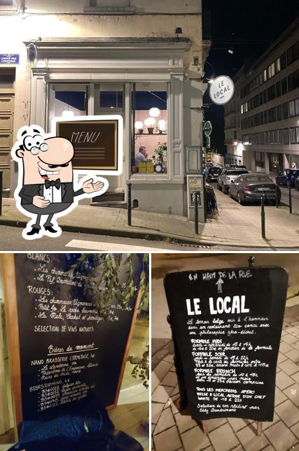 Parmi les diverses choses de la tableau noir et la extérieur, une personne peut trouver sur Le Local Bxl