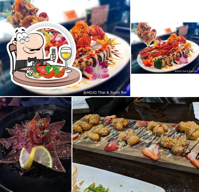 Order seafood at Mojo Thai & Sushi Bar