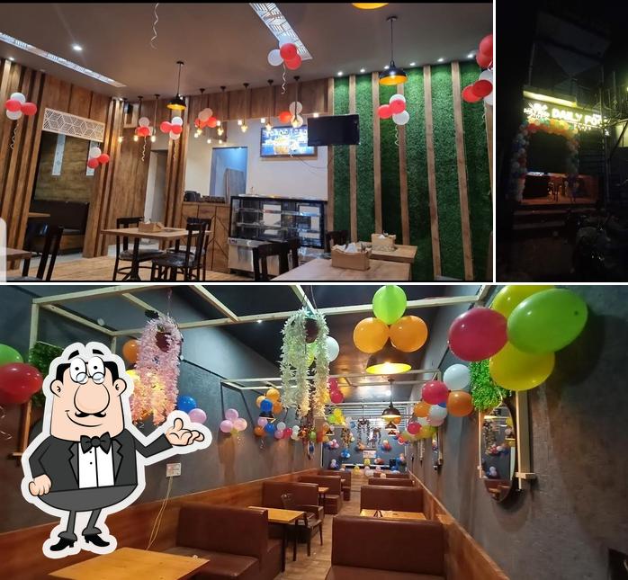 This is the image displaying interior and exterior at DFC DHABA & RESTAURANT