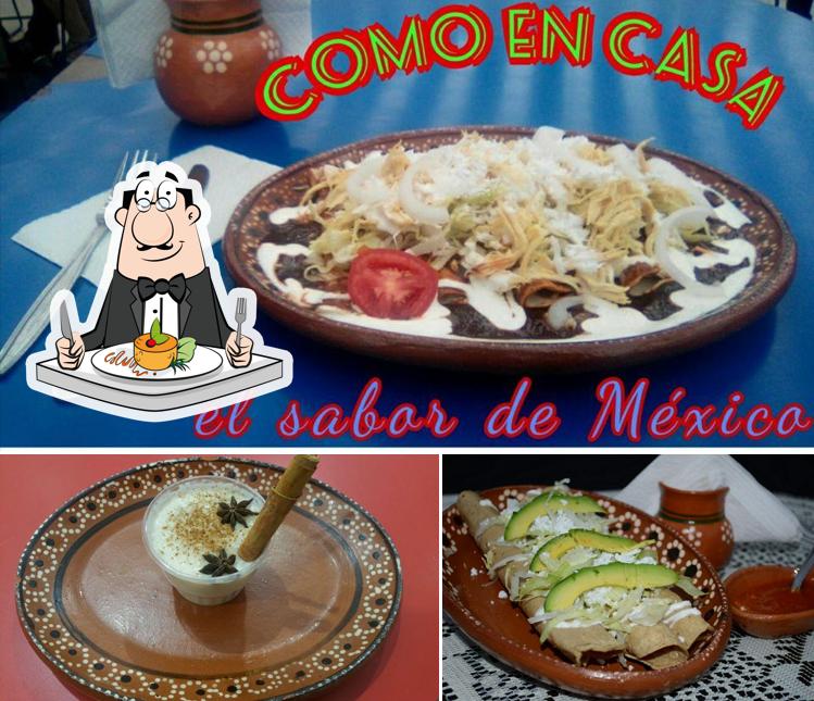 Food at El Sabor De México