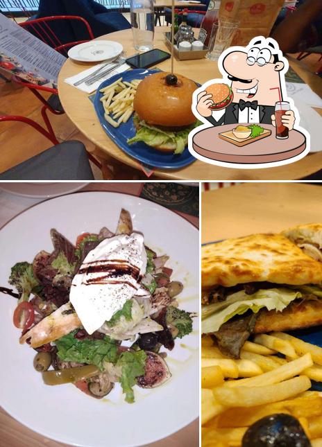 Try out a burger at Collage By Toscano (Italian, Asian & Indian Cuisine)