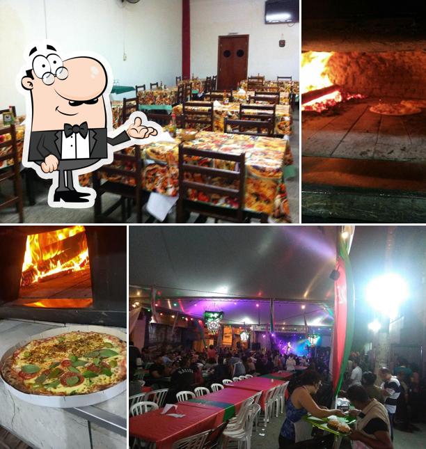 O interior do Pizzaria di Primo