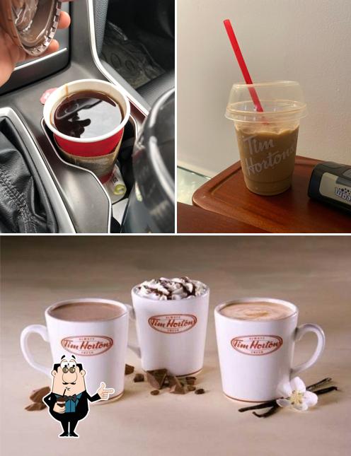 Enjoy a beverage at Tim Hortons