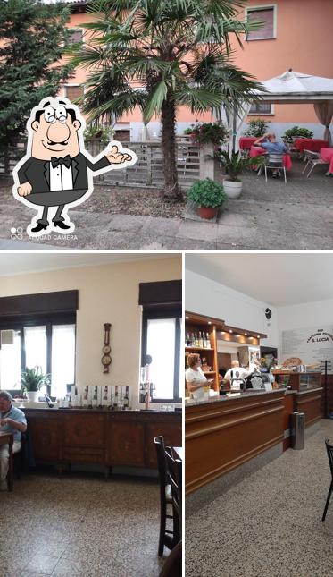 Tra le varie cose da Trattoria Santa Lucia si possono trovare la interni e esterno