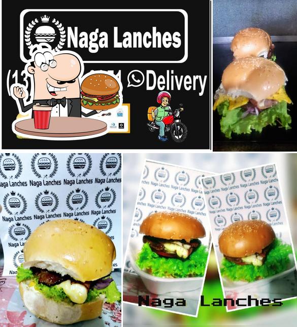 Consiga um hambúrguer no Naga Lanches