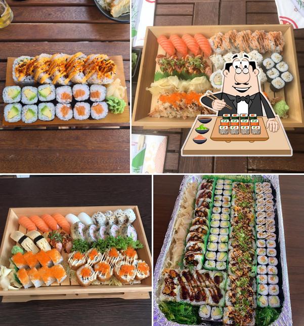 Wählt verschiedene Sushi-Optionen