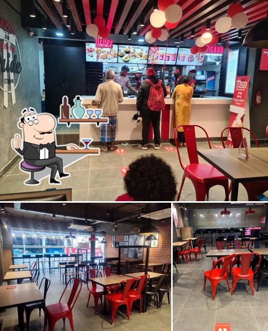 The interior of KFC