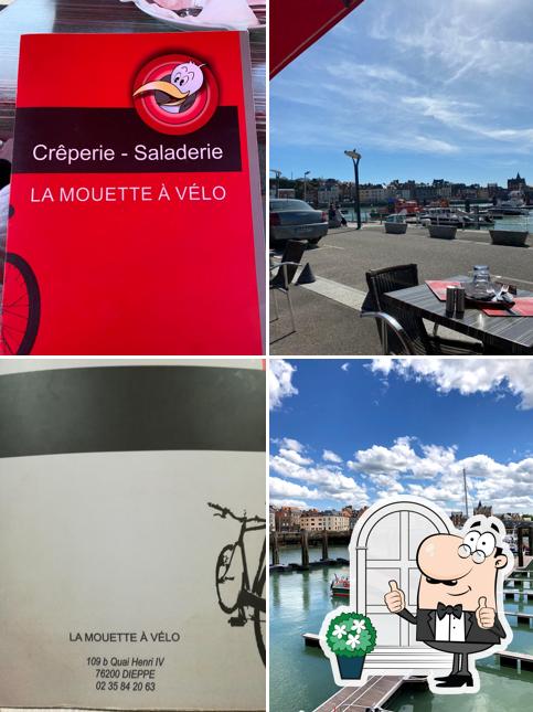 L'extérieur de Crêperie Saladerie La Mouette à Vélo Dieppe