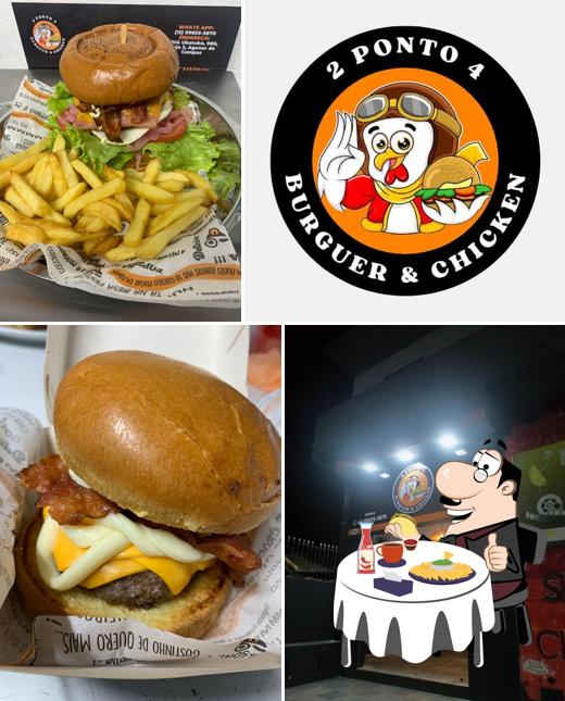 Os hambúrgueres do 2 PONTO 4 Burguer & Chiken irão satisfazer uma variedade de gostos