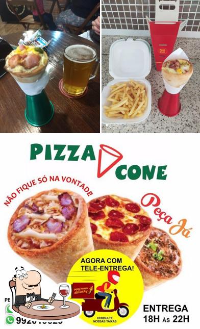 Platos en Pizza Cone