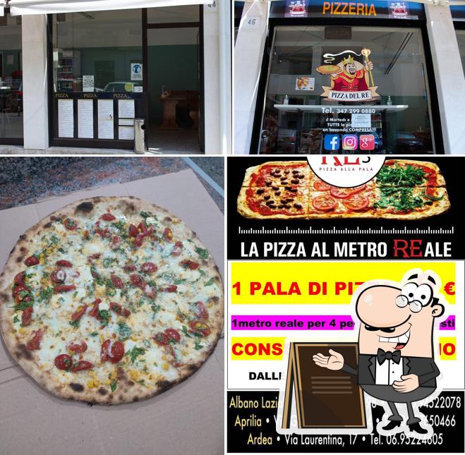 Tra le diverse cose da Pizzeria del re si possono trovare la esterno e cibo