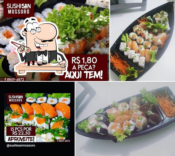 Prove diferentes opções de sushi