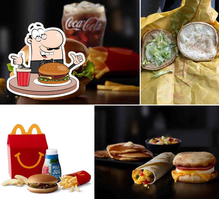 Try out a burger at McDonald's