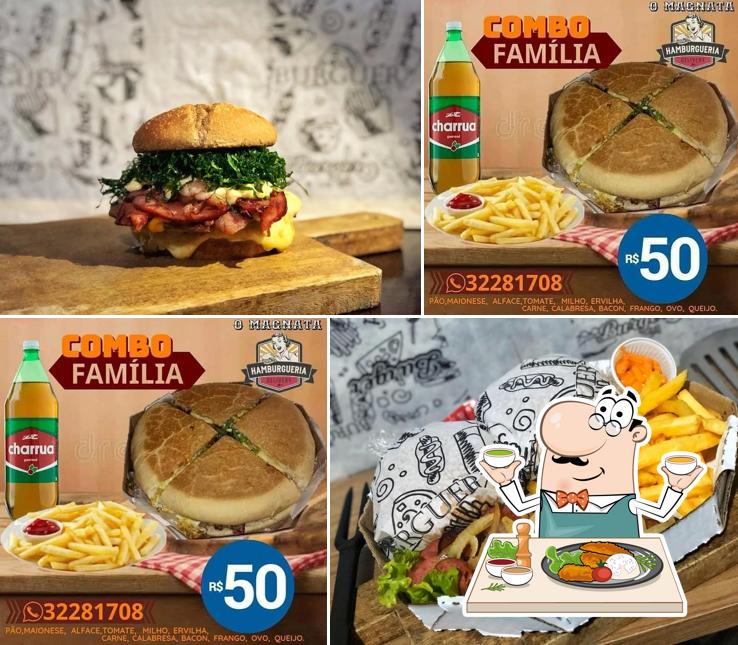 Comida em Magnata´s Burguer