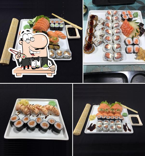 Prove diversas opções de sushi