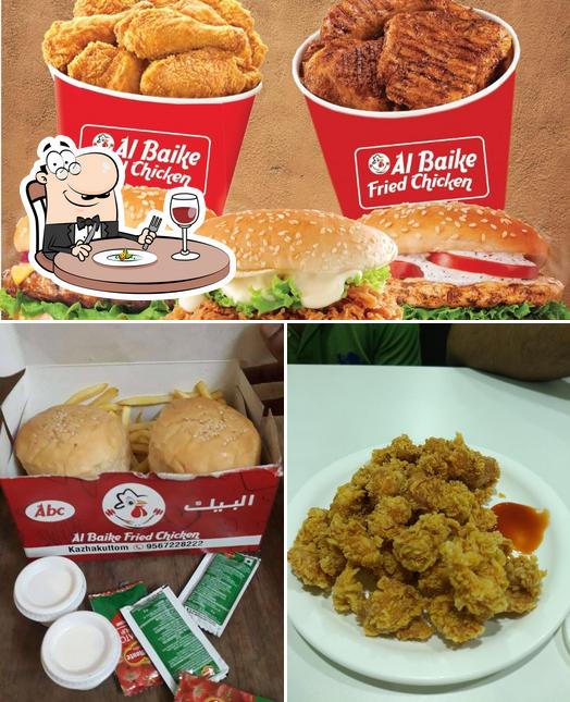 Meals at Al Baike Fried Chicken Restaurant